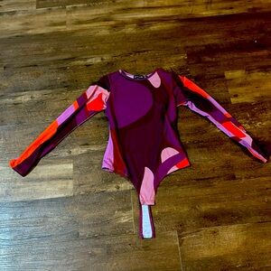 Multi color printed long sleeve shirt